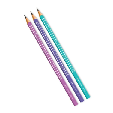Kit Lápis Grafite c/3 Sparkle FSC SM/SPK Faber